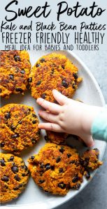 Sweet Potato, Kale and Black Bean Patties for Babies and Toddlers
