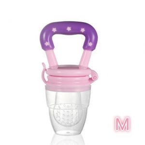 Baby Nipple Fresh Food Fruit Milk Feeding Bottles Nibbler Learn Feeding Drinking Water Straw Handle Teething Pacifier Infant - Pink M