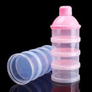 Portable Baby Infant Feeding Milk Powder Food Bottle Container 4 Cells Grid Box - as the picture ab