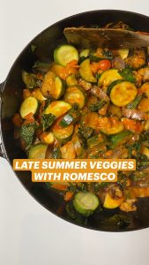 Late Summer Veggies With Romesco