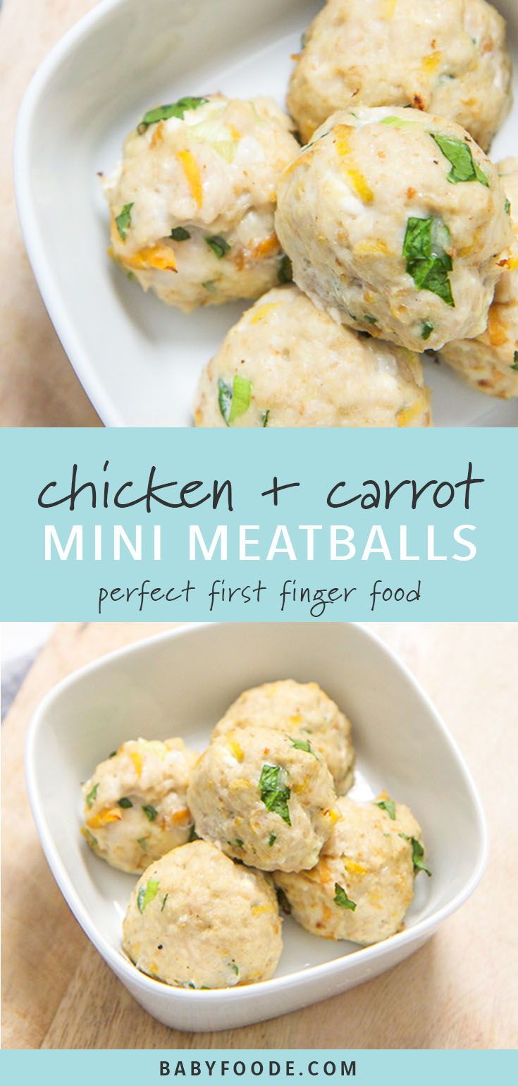 Mini Chicken + Carrot Meatballs for Baby