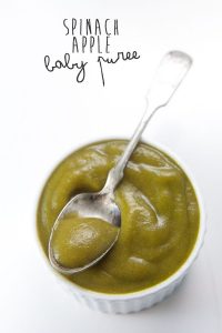Spinach Apple Baby Puree (rich in iron) - Baby Foode