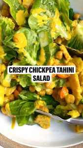 Crispy Chickpea Tahini Salad